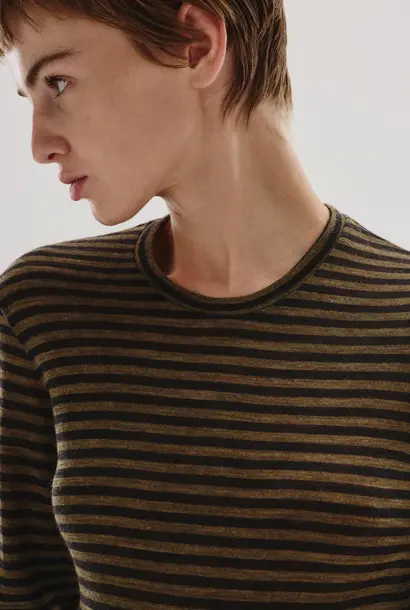 t-shirt D159 stripe military green