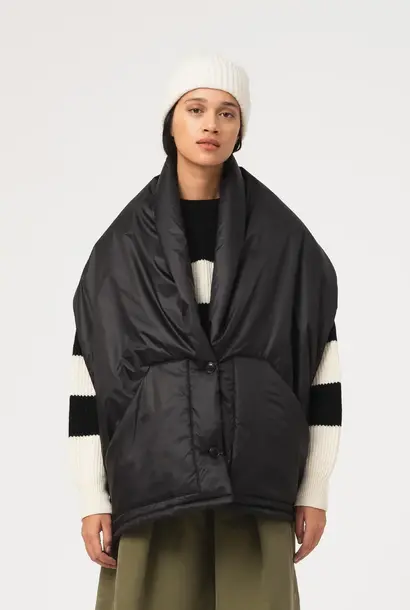 padded scarf black