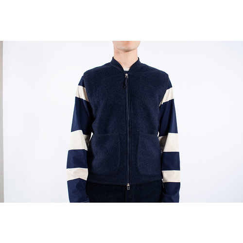 Universal Works Universal Works Gilet / Zip Waistcoat / Navy Universal Works Universal Works Gilet / Zip Waistcoat / Navy