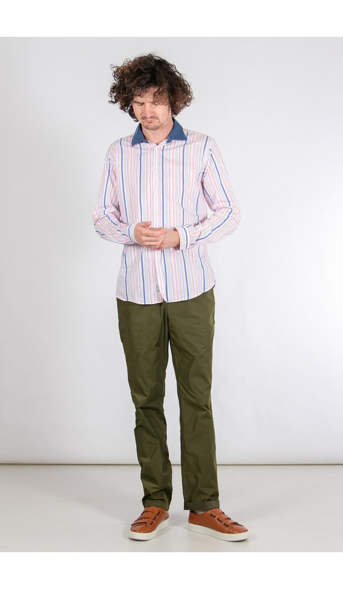 Alessandro Gherardeschi Overhemd / Funny Stripe / Roze