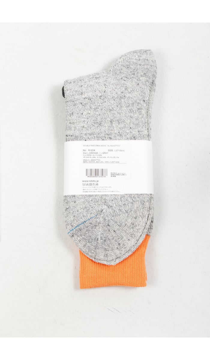 RoToTo RoToTo Sock / Double Face Silk / Orange