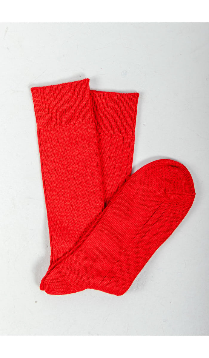 RoToTo RoToTo Sock / Lin Cot Rib / Red