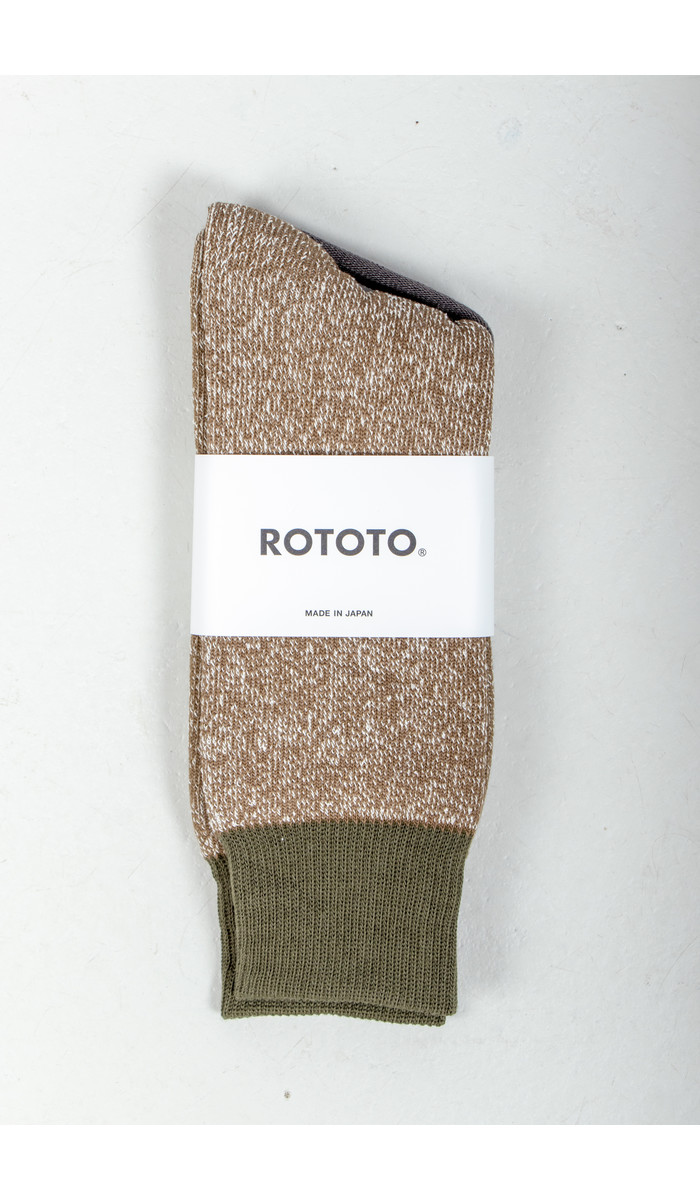 RoToTo RoToTo Sock / Double Face Silk / Dark Green
