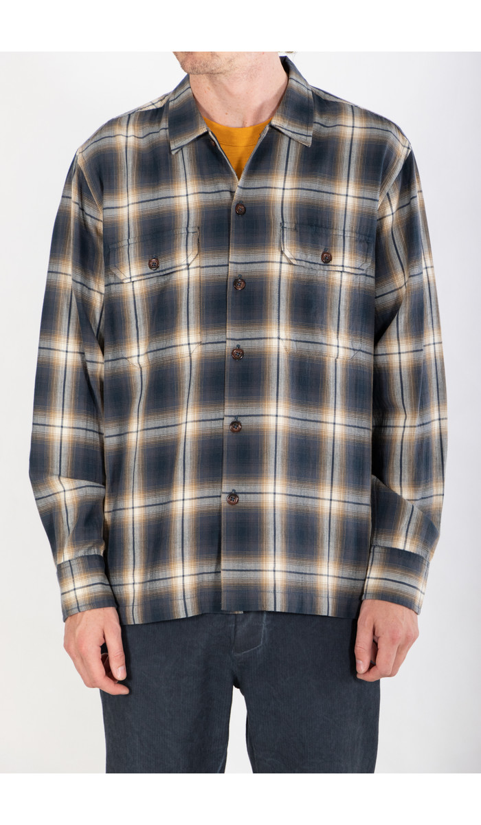 Universal Works Universal Works Shirt / L.S. Utility Shirt / Navy Check