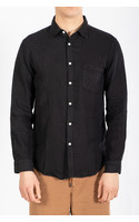 Portuguese Flannel Overhemd / Linen / Zwart