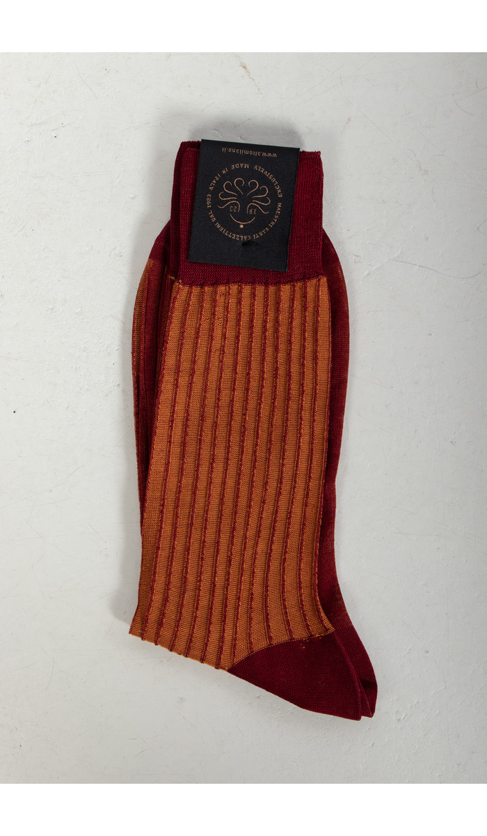 Alto Milano Sock / Inside Out Pointer / Red Orange