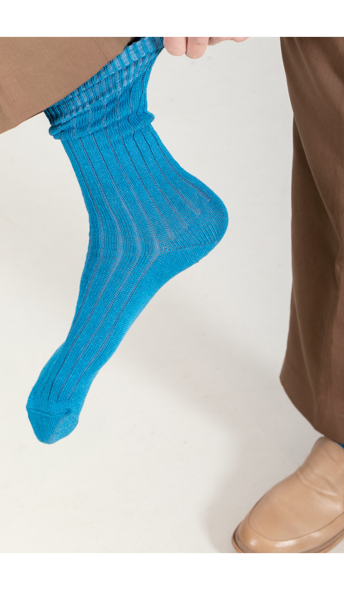 RoToTo RoToTo Sock / Linen & Cotton Ribbed / Heaven