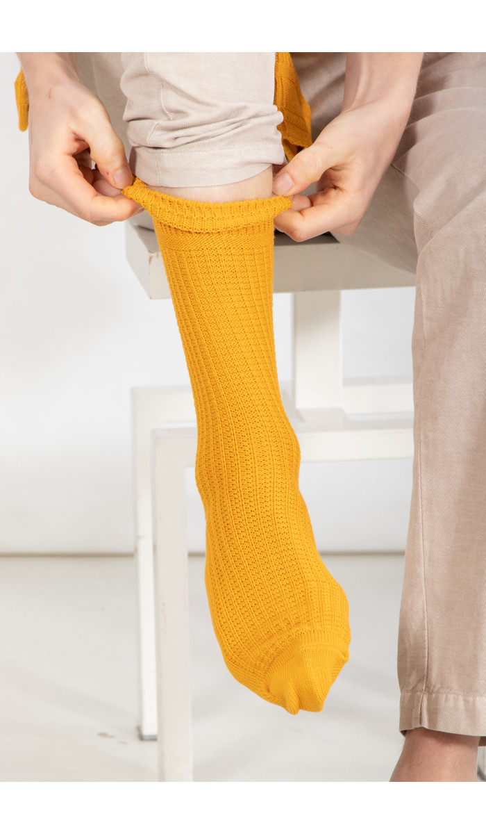 RoToTo RoToTo Sock / Cotton Waffle / Mustard