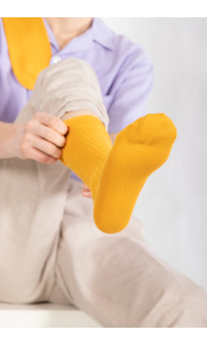 RoToTo RoToTo Sock / Cotton Waffle / Mustard