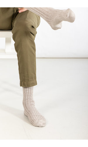 RoToTo RoToTo Sock / Linen & Cotton Ribbed / Light Grey