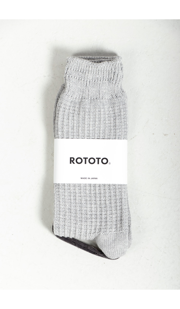 RoToTo RoToTo Sock / Cotton Waffle / Soft Grey