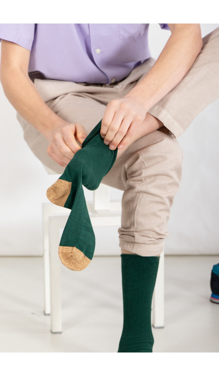 RoToTo RoToTo Sock / Organic Cotton / Green-Beige