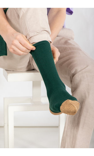 RoToTo RoToTo Sock / Organic Cotton / Green-Beige