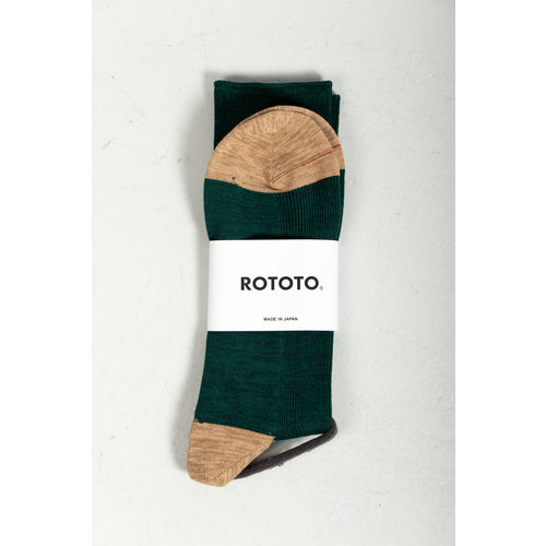 RoToTo RoToTo Sock / Organic Cotton / Green-Beige RoToTo RoToTo Sock / Organic Cotton / Green-Beige