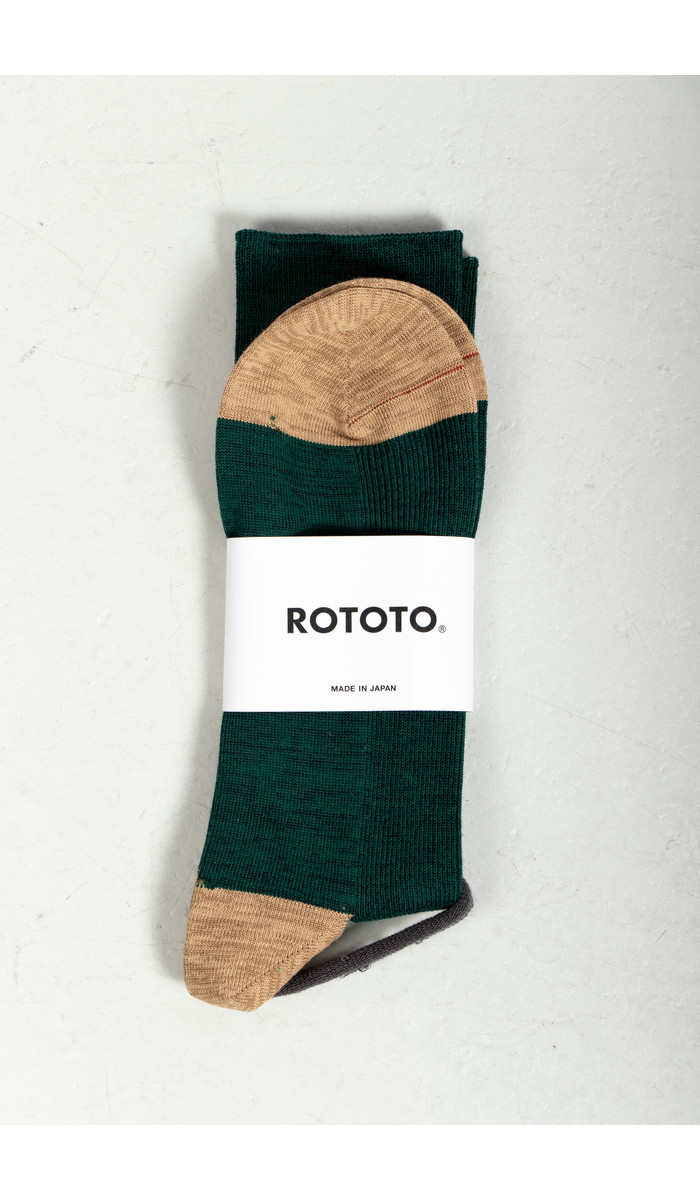RoToTo RoToTo Sok / Organic Cotton / Groen-Beige