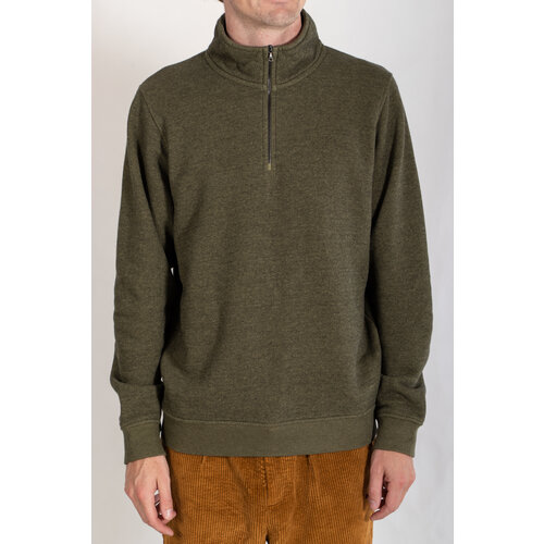 Homecore Homecore Trui / Terry Half Zip / Legergroen Homecore Homecore Trui / Terry Half Zip / Legergroen