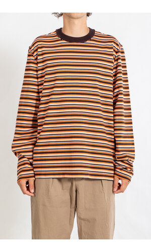 Camiel Fortgens Camiel Fortgens T-shirt / BIG TEE LS / Orange Stripe