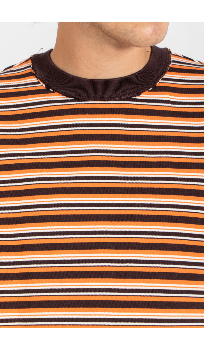 Camiel Fortgens Camiel Fortgens T-shirt / BIG TEE LS / Orange Stripe