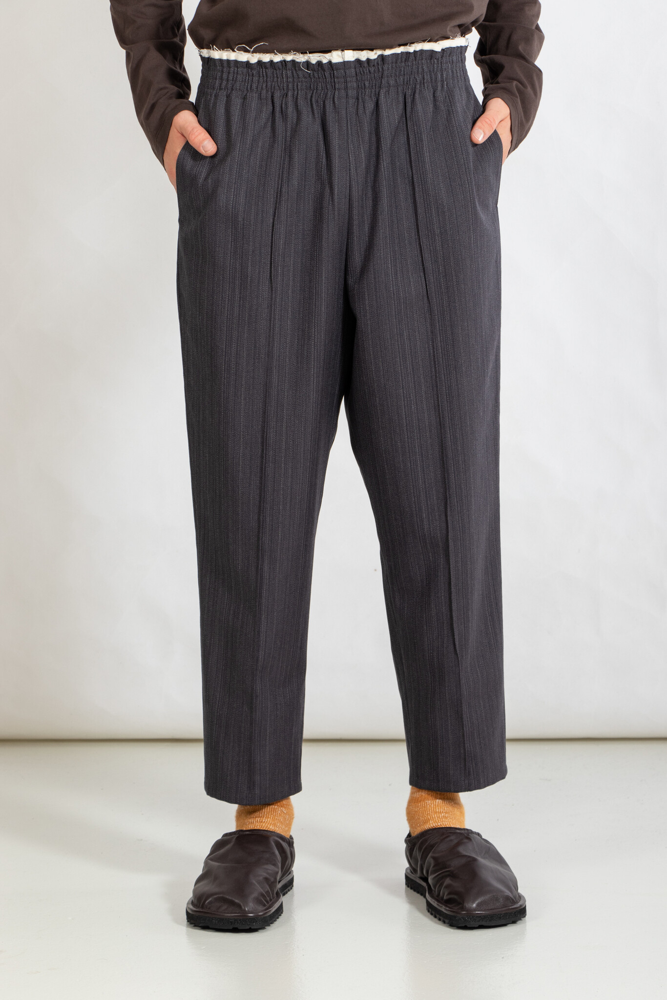 Camiel Fortgens Broek / Grandma Pants / Zwart Melange - c r i s