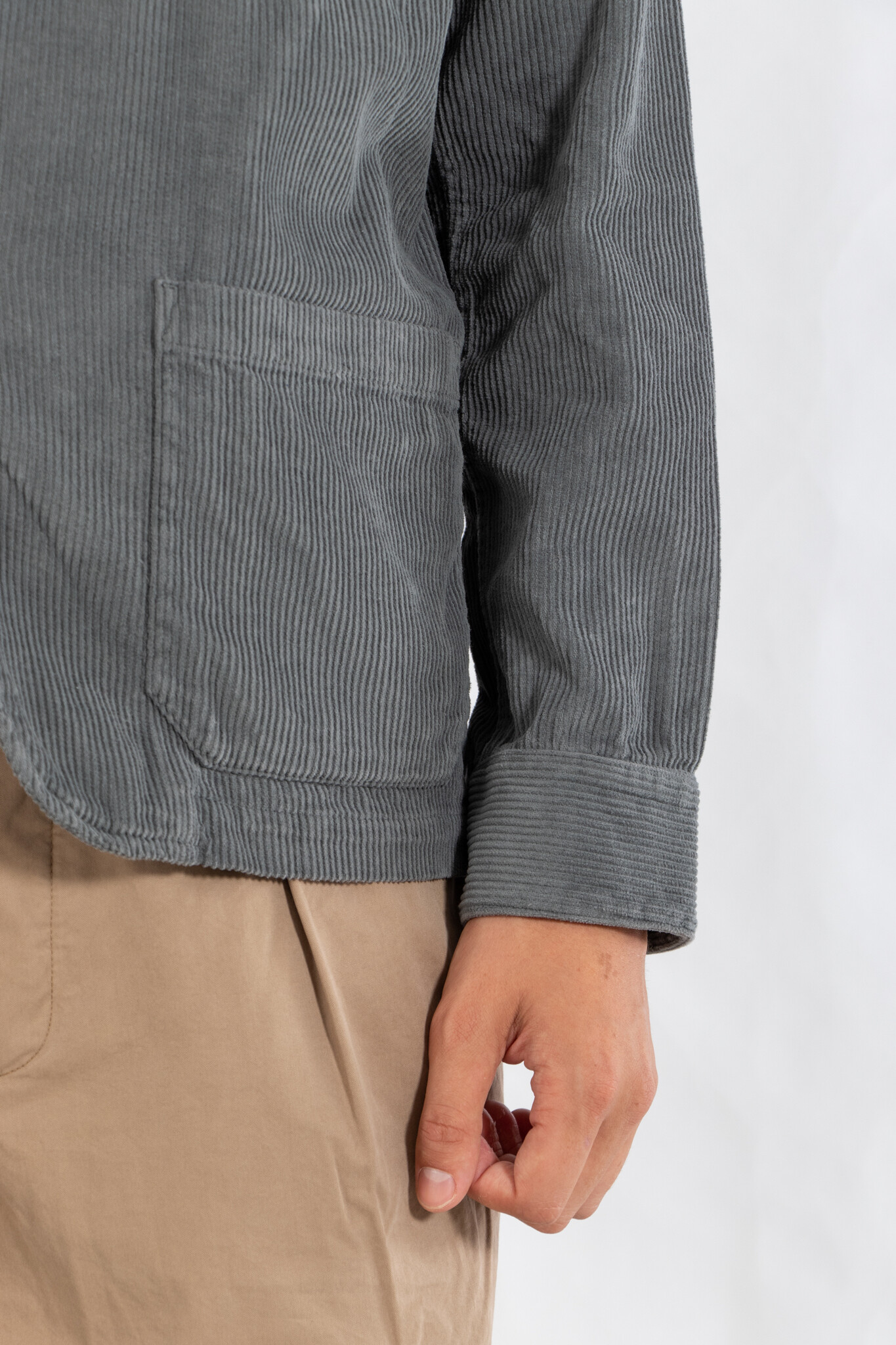 Portuguese Flannel Jacket / Labura Cord / Grey - c r i s