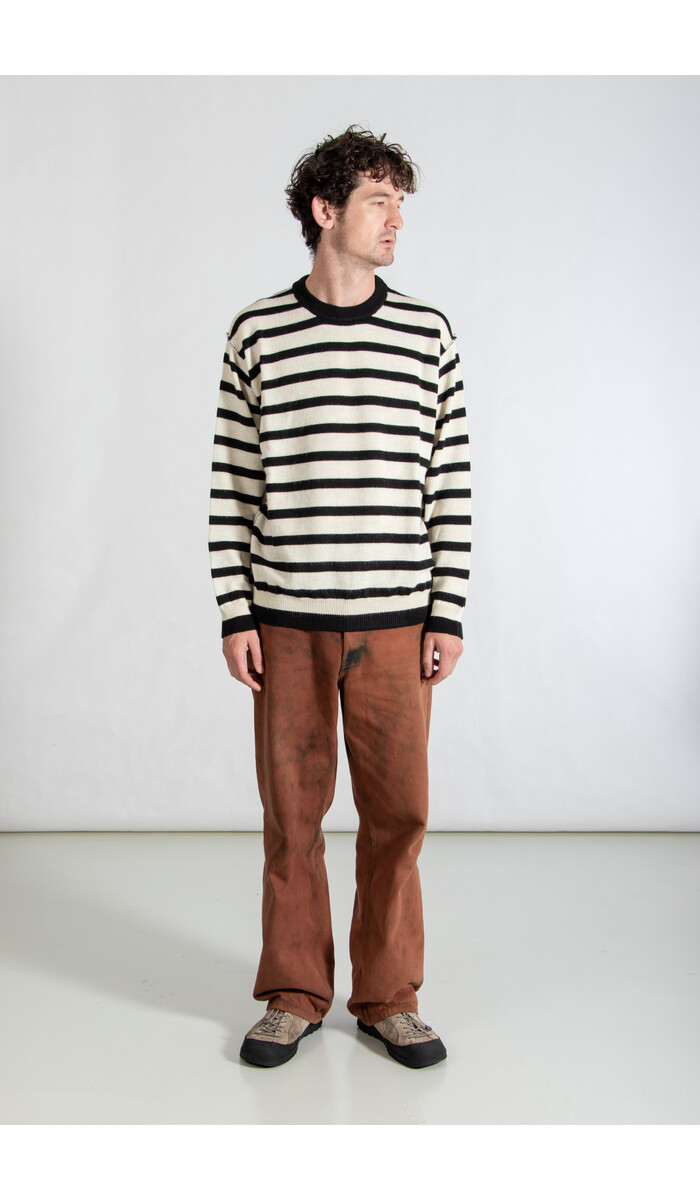 Roberto Collina Roberto Collina Sweater / RP09101 / Ecru Stripe