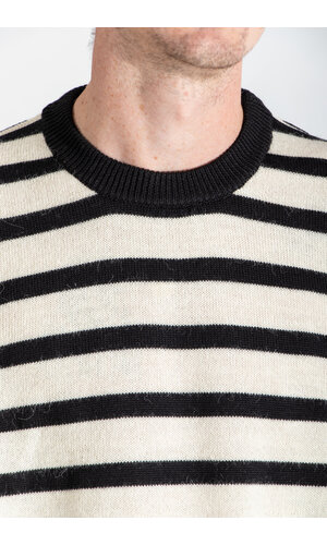 Roberto Collina Roberto Collina Sweater / RP09101 / Ecru Stripe