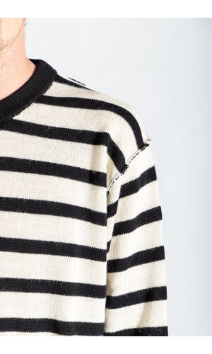 Roberto Collina Roberto Collina Sweater / RP09101 / Ecru Stripe
