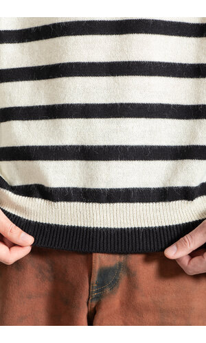 Roberto Collina Roberto Collina Sweater / RP09101 / Ecru Stripe
