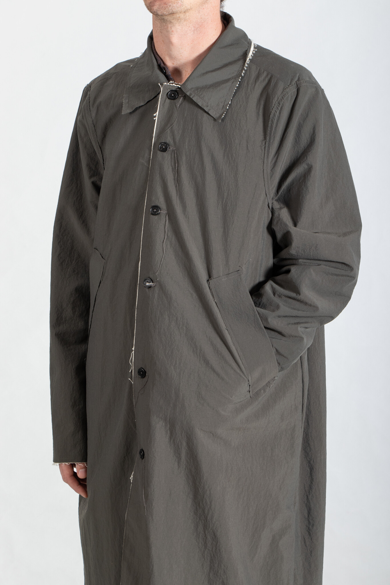 Camiel Fortgens Jacket / Long Gap Coat / Grey - c r i s