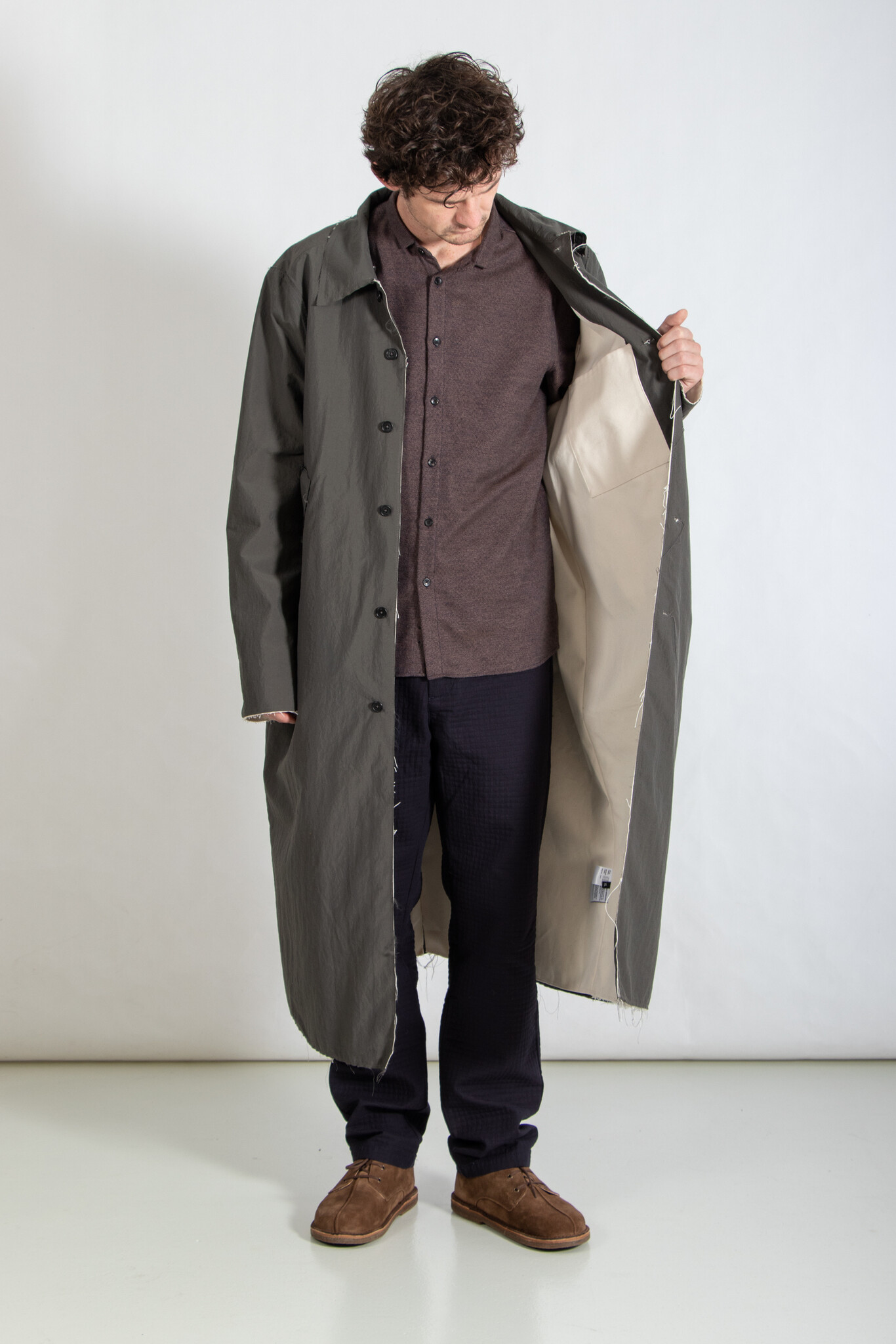 Camiel Fortgens Jacket / Long Gap Coat / Grey - c r i s