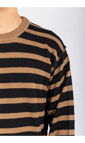 Roberto Collina Roberto Collina Sweater / RP09101 / Mocha Stripe