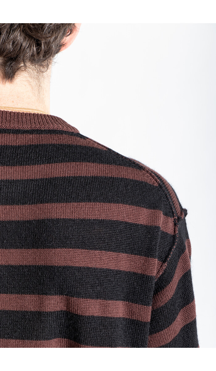 Roberto Collina Roberto Collina Sweater / RP09101 / Brown Stripe