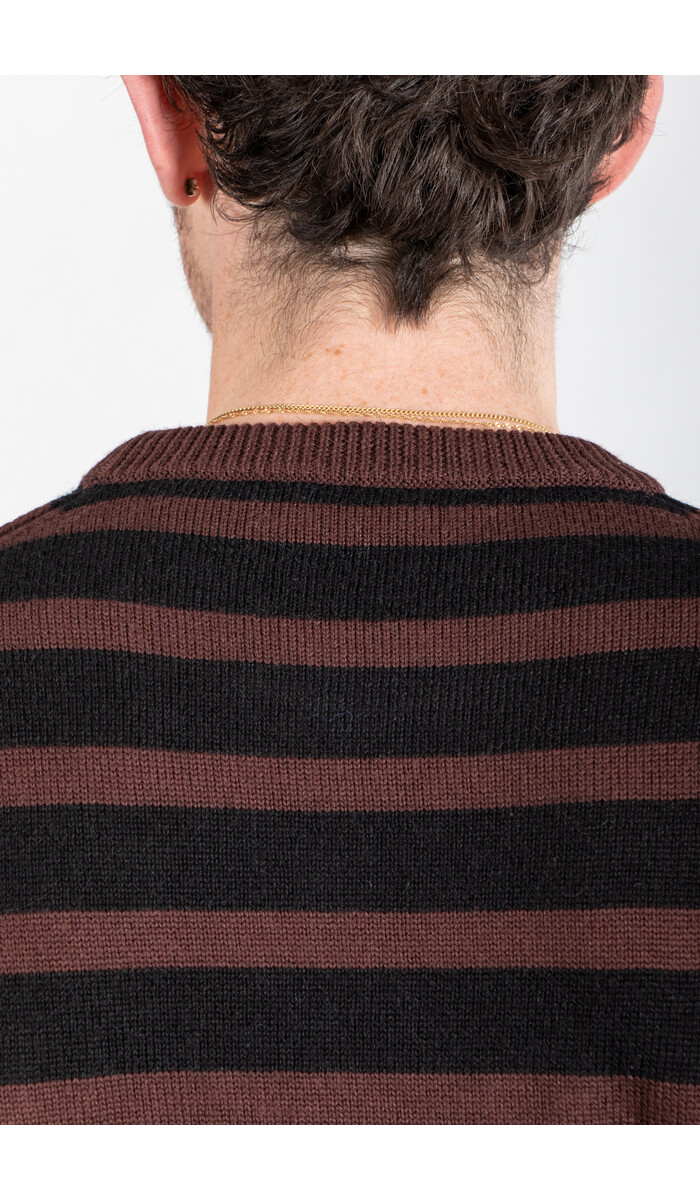 Roberto Collina Roberto Collina Sweater / RP09101 / Brown Stripe