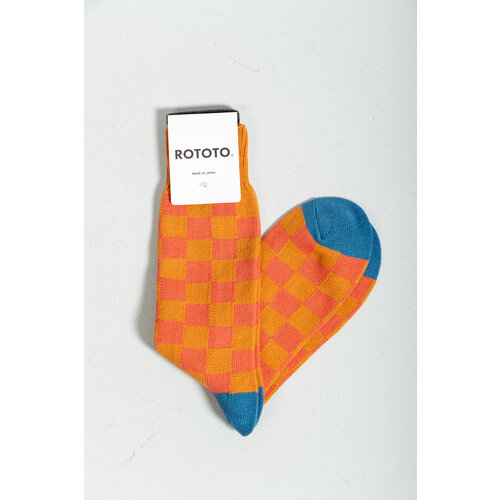 RoToTo RoToTo Sock / Checkerboard / Orange