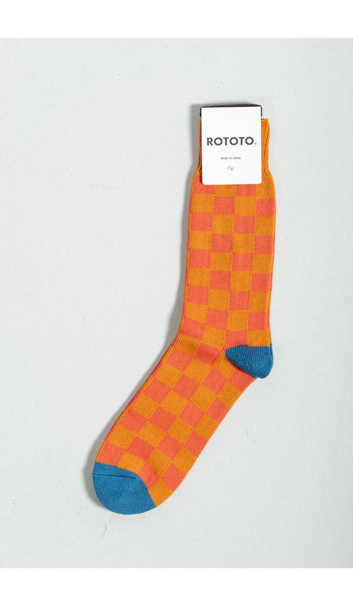 RoToTo RoToTo Sok / Checkerboard / Oranje