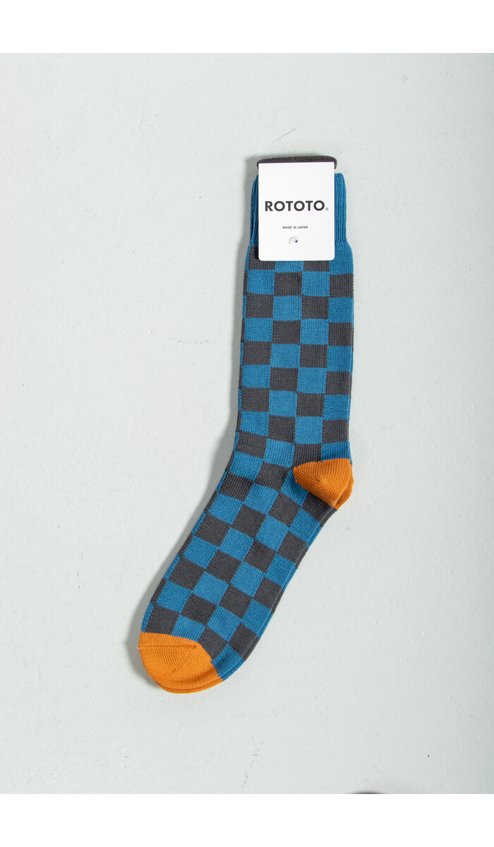 RoToTo RoToTo Sock / Checkerboard / L. Blue