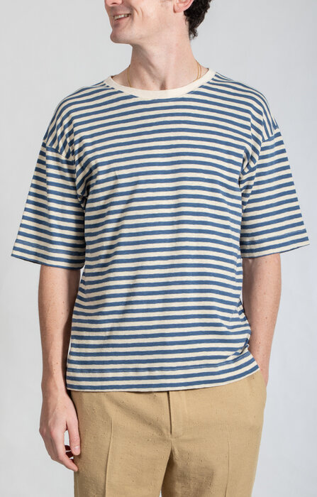 m3a M3a T-Shirt / Jinne / Sea Blue Stripe