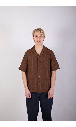 Universal Works Universal Works Overhemd / Road Shirt / Bruin