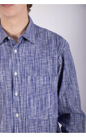 Universal Works Shirt / Ocean Ikat / Blue-White