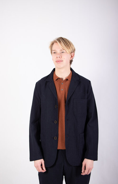 Universal Works Universal Works Jas / Three Button Jacket / Donkerblauw