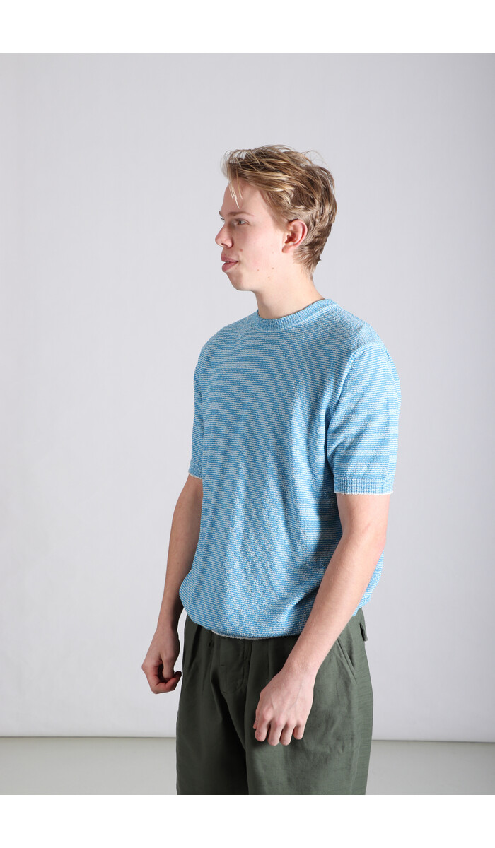 Gallia Gallia T-Shirt / Snow / Blau & Weiß