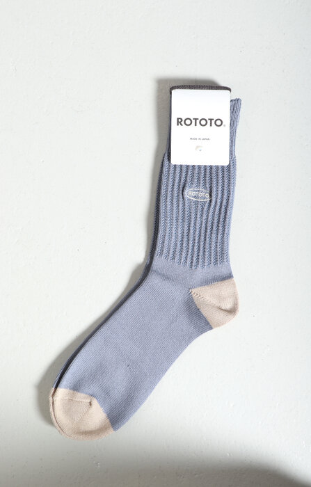 RoToTo RoToTo Socke / 90's Logo / Blauer Rauch