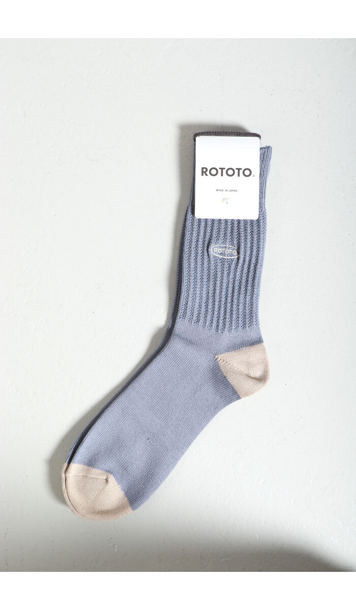RoToTo RoToTo Sock / 90's Logo / Blue Smoke