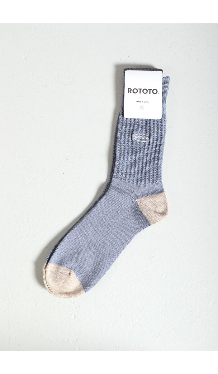 RoToTo RoToTo Sock / 90's Logo / Blue Smoke