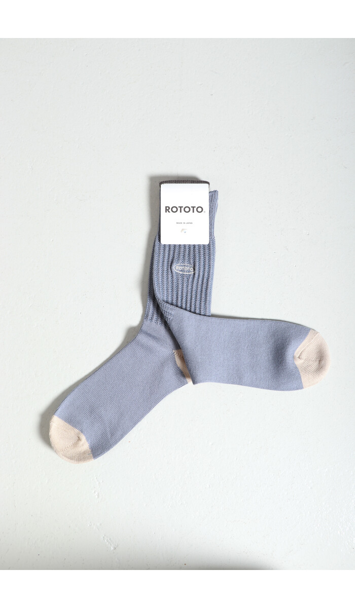 RoToTo RoToTo Socke / 90's Logo / Blauer Rauch