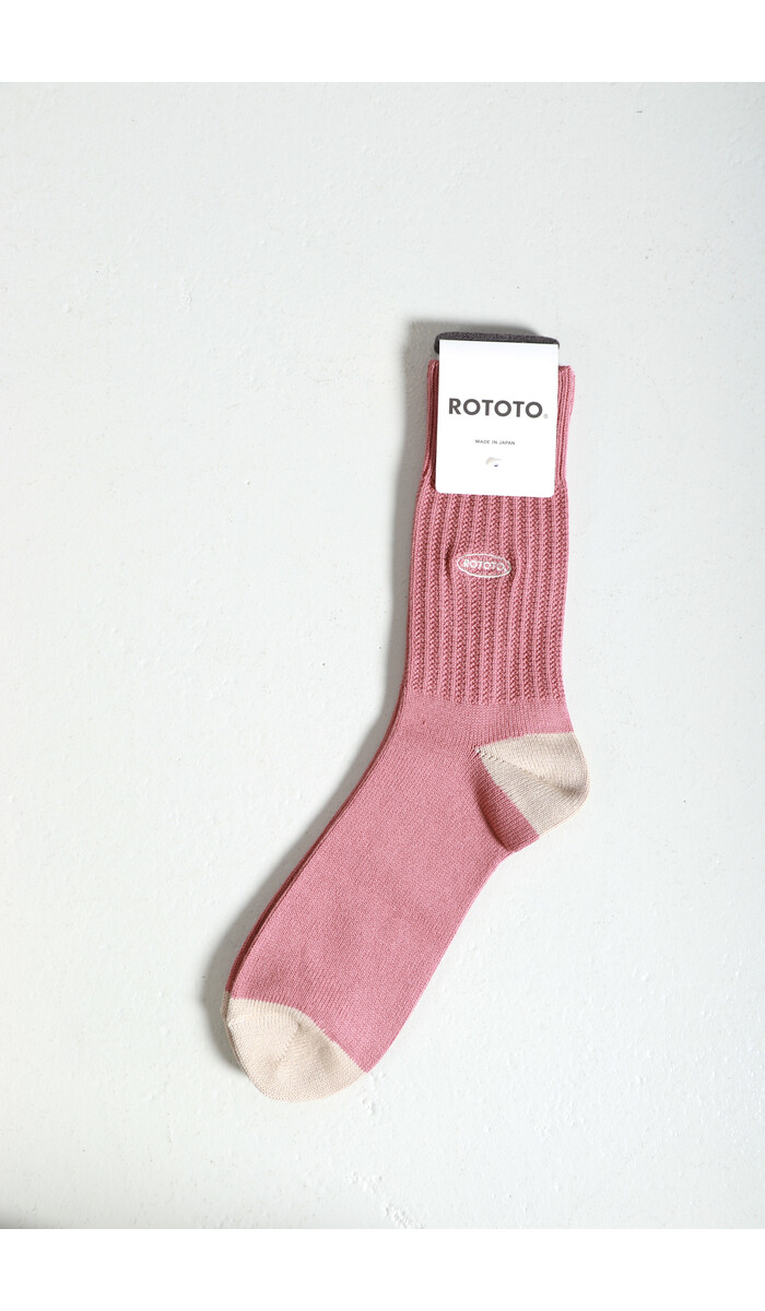 RoToTo RoToTo Sock / 90's Logo / Coral