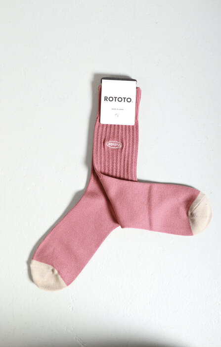 RoToTo RoToTo Sock / 90's Logo / Coral