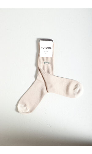 RoToTo RoToTo Sock / 90's Logo / Beige