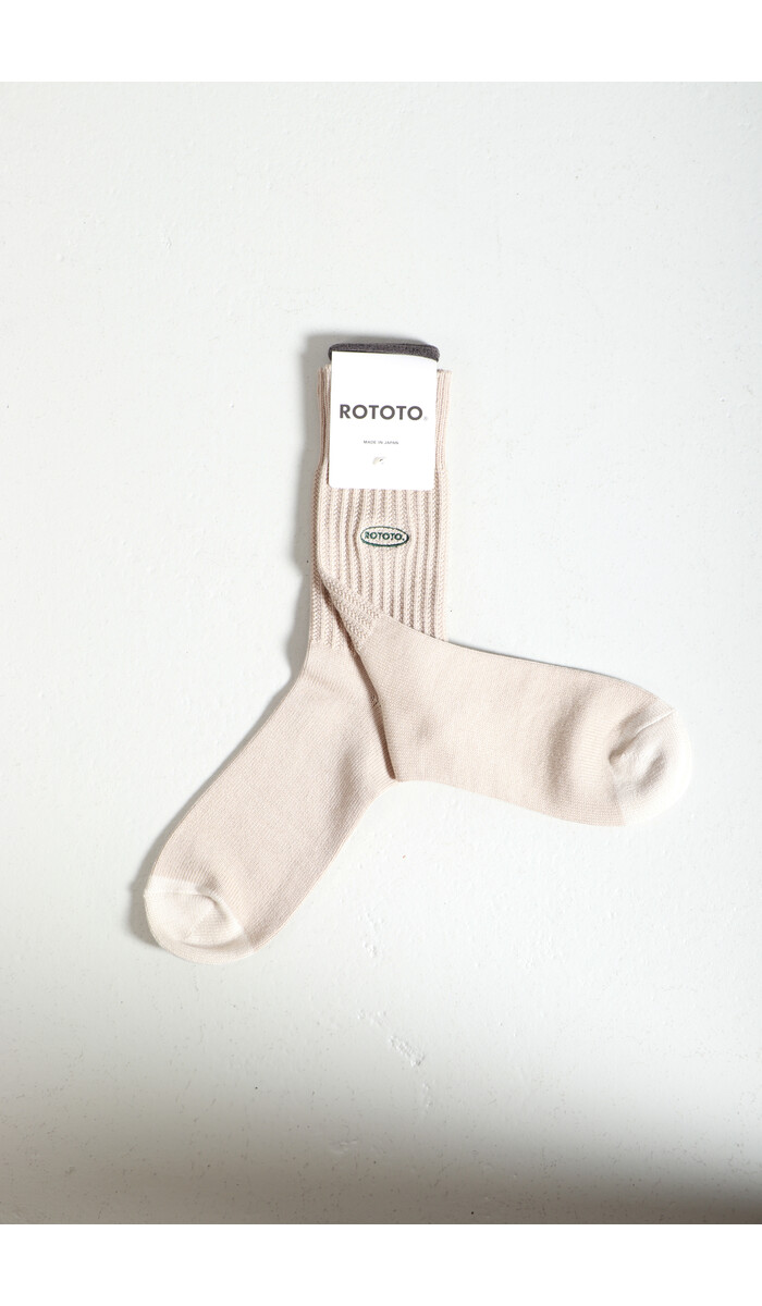 RoToTo RoToTo Socke / 90's Logo / Beige