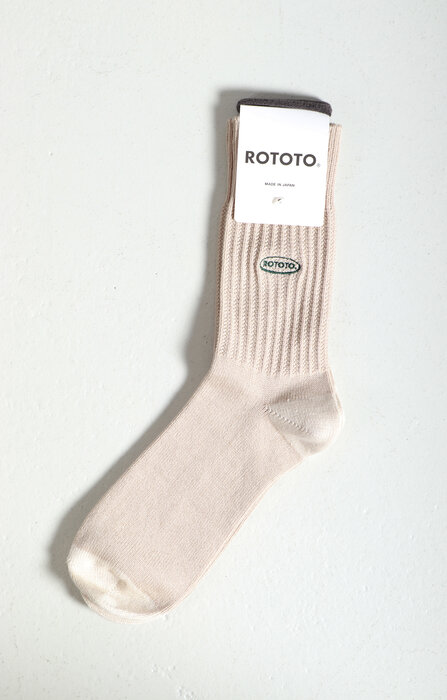 RoToTo RoToTo Socke / 90's Logo / Beige